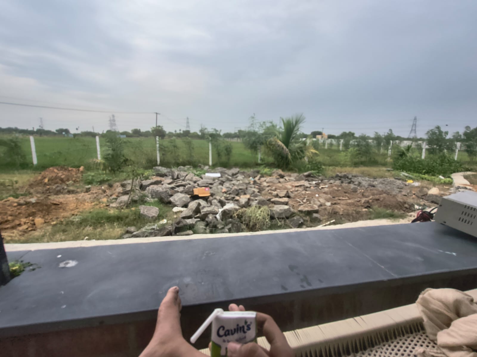View from the farmhouse balcony